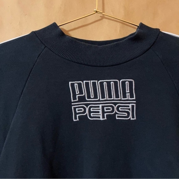 Puma x Pepsi | Embroidered Graphic Logo Tape Stripe Sweatshirt Pullover Size M - Picture 4 of 15